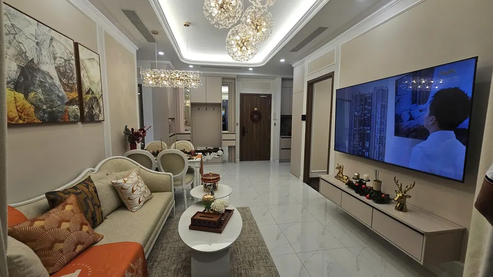 Phòng khách căn hộ mẫu Ava Center